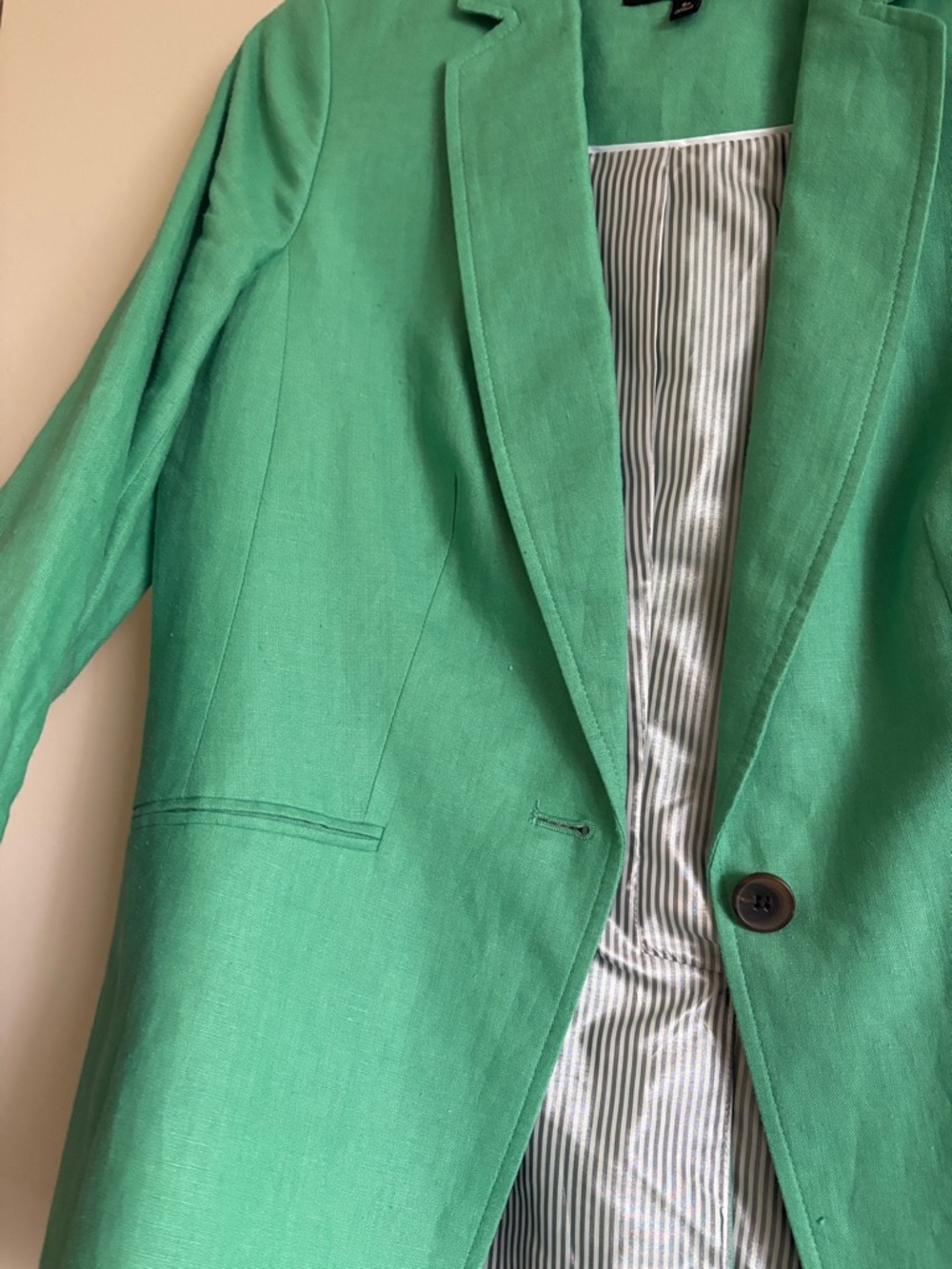 Talbots linen Single-Button Blazer - Picture 4 of 13